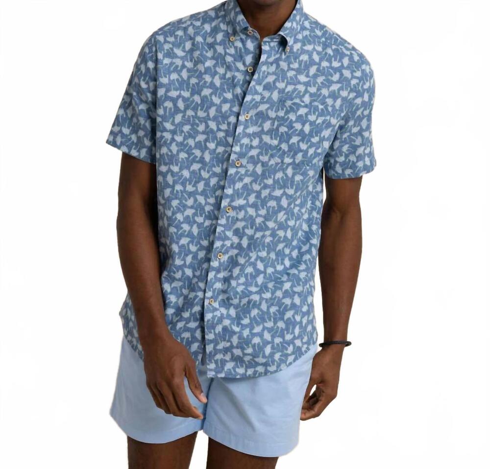 NEW SOUTHERN TIDE summer rays sportshirt in coronet blue
